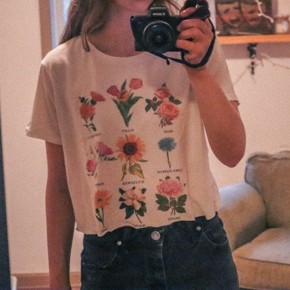 Fifth Sun floral cropped t-shirt